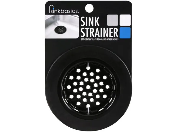 bulk buys HZ111 - Brushed Metal Silicone Rim Sink Strainer - 4.5 Dia