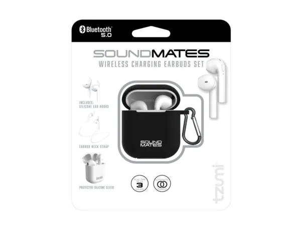 Bulk Buys EN854 — SoundsMates Bluetooth 5.0 True Wireless Earbuds - Black