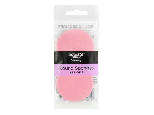 Bulk Buys HR490 — Equate 2-Pack Hot Pink Round Makeup Sponges