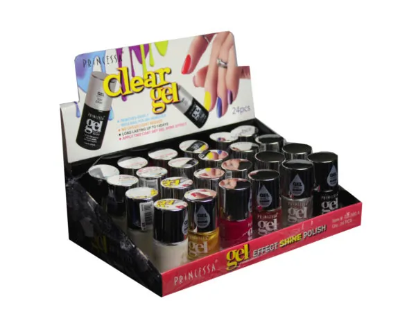 Bulk Buys MK386 — Assorted Metallic Gel Nail Polish Display Set