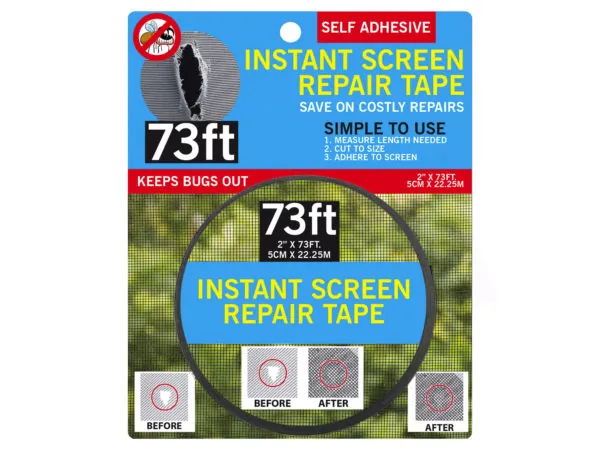 Bulk Buys HC487 — Durable Instant Window Screen Repair Tape - 2" x 73'