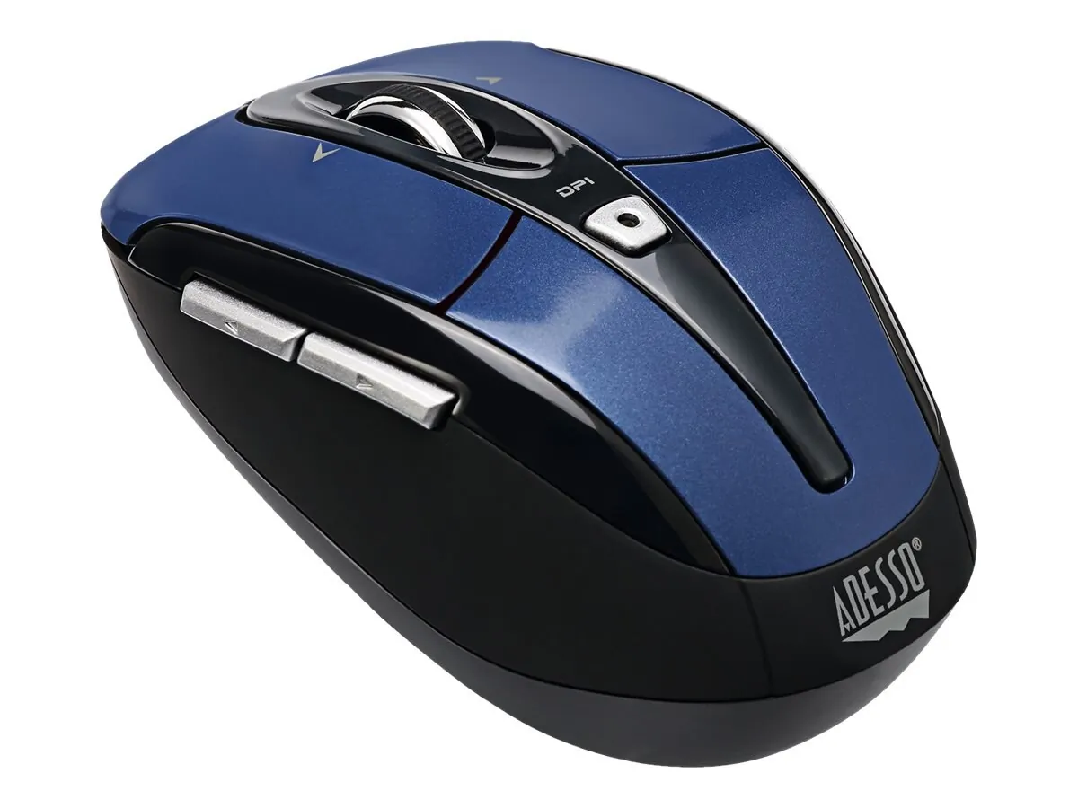 Adesso IMOUSES60L — ADESSO BLUE 2.4GHZ WIRELESS OPTICAL MINI MOUSE, WITH PROGRAMMABLE DRIVER, 4-WAY
