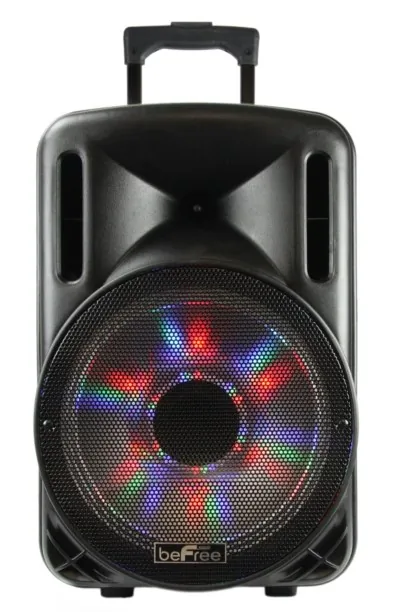 BeFree BFS-4435-RB — beFree Sound 12 Inch Bluetooth Rechargeable Party Speaker With Illuminatiing Lights