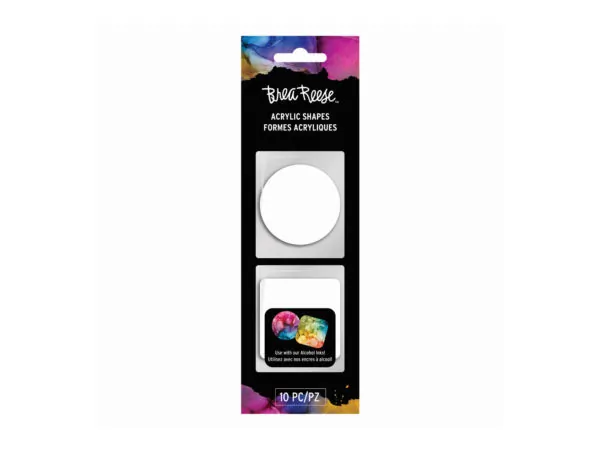Bulk Buys CH910 — Brea Rose 10 Piece Acrylic Craft Shapes Set - Circles & Squares