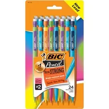 BIC BIC MPLWP241 — BIC Xtra Strong No. 2 Mechanical Pencils - #2 Lead - 0.9 mm Lead Diameter - Black Lead - Assorted Barrel - 24 / Pack