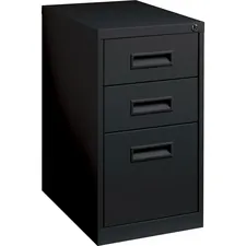 Lorell LLR 67737 — Lorell Box/Box/File Mobile Pedestal Files - 3-Drawer - 15 x 22 x 27.8 - 3 x Drawer(s) for Box, File - Letter - Security Lock, Ball-bearing Suspension - Black - Powder Coated - Steel - Recycled