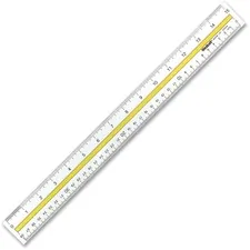 ACME UNITED CORPORATION ACM 10580 — Westcott Clear Document Rulers - 15 Length 1 Width - Metric, Imperial Measuring System - Acrylic - 1 Each - Clear