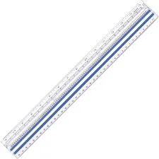 ACME UNITED CORPORATION ACM 40711 — Westcott Magnifying Computer Printout Rulers - 15 Length 1 Width - 1/16 Graduations - Imperial, Metric Measuring System - Acrylic - 1 Each - Clear