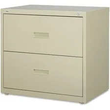 Lorell LLR 60556 — Lorell Lateral File - 2-Drawer - 30 x 18.6 x 28.1 - 2 x Drawer(s) for File - A4, Letter, Legal - Interlocking, Ball-bearing Suspension, Adjustable Glide, Locking Drawer - Putty - Steel - Recycled