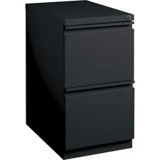 Lorell LLR 49524 — Lorell Mobile File Pedestal - 15 x 20 x 27.8 - Letter - Security Lock, Ball-bearing Suspension, Recessed Handle - Black - Steel - Recycled
