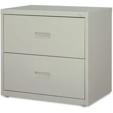 Lorell LLR 60558 — Lorell Lateral File - 2-Drawer - 30 x 18.6 x 28.1 - 2 x Drawer(s) for File - A4, Letter, Legal - Interlocking, Ball-bearing Suspension, Adjustable Glide - Light Gray - Steel - Recycled
