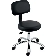 Lorell LLR 69511 — Lorell 16 Round Seat Pneumatic Height Stool - 275 lb Load Capacity - Black