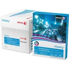 XEROX XER 3R02047 — Xerox Vitality Inkjet Copy & Multipurpose Paper - White - 92 Brightness - 90% Opacity - Letter - 8 1/2 x 11 - 20 lb Basis Weight - 5000 / Carton