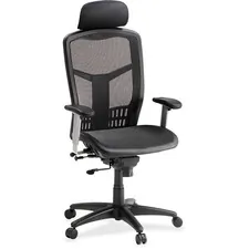 Lorell LLR 60324 — Lorell ErgoMesh Series High-Back Mesh Chair - Black Mesh Seat - Mesh Back - Plastic, Steel Frame - Black - 1 Each