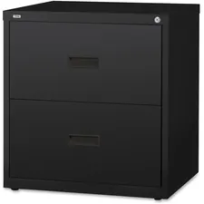 Lorell LLR 60557 — Lorell Lateral File - 2-Drawer - 30 x 18.6 x 28.1 - 2 x Drawer(s) for File - A4, Letter, Legal - Interlocking, Ball-bearing Suspension, Adjustable Glide, Locking Drawer - Black - Steel - Recycled