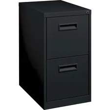 Lorell LLR 67741 — Lorell File/File Mobile Pedestal Files - 2-Drawer - 15 x 19 x 28 - 2 x Drawer(s) for File - Letter - Locking Casters, Security Lock, Ball-bearing Suspension - Black - Powder Coated - Steel - Recycled