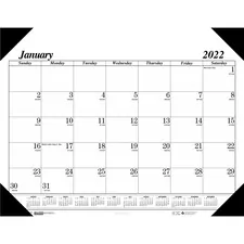 HOUSE OF DOOLITTLE HOD 0124 — House of Doolittle Recycled Compact Size Economy Desk Pad - Monthly - January 2022 till December 2022 - 1 Month Single Page Layout - 18 1/2 x 13 Sheet Size - 2.31 x 1.75 Block - Desk Pad - White - Non-refillable - 1 Each