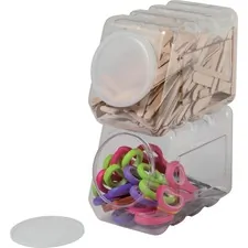 PACON CORPORATION 27660 — Pacon Interlocking Storage Container With Lid - External Dimensions: 5.5 Width x 9.5 Depth x 6.8 Height - Interlocking Closure - Plastic - Clear - 1 Each