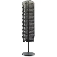 SAFCO PRODUCTS SAF 5577BL - Safco Onyx Rotating Mesh Magazine Rack - 30 Compartment(s) -