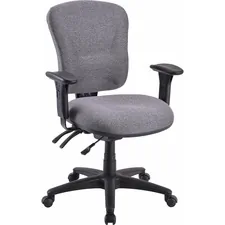 Lorell LLR 66125 — Lorell Accord Mid-Back Task Chair - Gray Polyester Seat - Black Frame - 1 Each