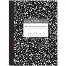 ROARING SPRING PAPER PRODUCTS ROA 77479 — Roaring Spring Signature Collection Unruled Oversized Hard Cover Composition Book - 80 Sheets - 160 Pages - Plain - Sewn/Tapebound Red Margin - 20 lb Basis Weight - 75 g/m² Grammage - 10 1/4 x 7 7/8 - 0.50 x 7.910.3 - White Paper - 1Each