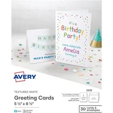 Avery Dennison AVE 8315 — Avery® Inkjet Greeting Card - White - 97 Brightness - 5 1/2 x 4 1/4 - Matte - 60 / Box - FSC Mix