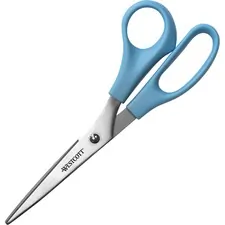 ACME UNITED CORPORATION ACM 13151 — Westcott 8 Value Line Straight Scissors - 8 Overall Length - Straight-left/right - Stainless Steel - Pointed Tip - Blue - 1 Each