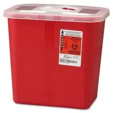 COVIDIEN CVD SRRO100970 — Covidien Sharps 2 Gallon Container with Rotor Lid - 2 gal Capacity - 10 Height x 10.5 Width x 7.3 Depth - Red - 1 Each