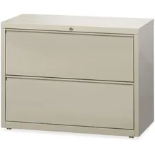 Lorell LLR 60447 — Lorell Lateral File - 2-Drawer - 36 x 18.6 x 28.1 - 2 x Drawer(s) for File - Legal, Letter, A4 - Lateral - Rust Proof, Leveling Glide, Interlocking, Ball-bearing Suspension, Label Holder - Putty - Baked Enamel - Steel - Recycled