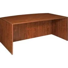 Lorell LLR 69406 — Lorell Essentials Bowfront Desk Shell - 70.9 x 41.4 x 29.5 - Finish: Cherry, Laminate