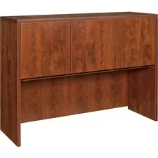 Lorell LLR 69418 — Lorell Essentials Hutch with Doors - 47.3 x 14.8 x 36 - Drawer(s)3 Door(s) - Finish: Cherry, Laminate