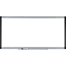 Lorell LLR 69654 — Lorell Signature Series Magnetic Dry-erase Boards - 96 (8 ft) Width x 48 (4 ft) Height - Coated Steel Surface - Silver, Ebony Frame - 1 Each