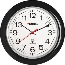 Lorell LLR 60994 — Lorell 13-1/4 Radio Controlled Wall Clock - Analog - Quartz - White Main Dial - Black/Plastic Case