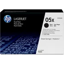 HP CE505XD — HP CE505XD Toner Cartridge for LaserJet P2054x, P2055 - 2 Package - 6500 Pages - Black