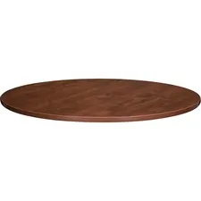 Lorell LLR 87321 — Lorell Essentials Conference Table Top - Cherry Round Top - 47.25 Table Top Width x 47.25 Table Top Depth x 1.25 Table Top Thickness x 48 Table Top Diameter - 1 Height - Assembly Required - Cherry, Laminated