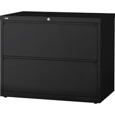 Lorell LLR 60555 — Lorell Lateral Files - 2-Drawer - 36 x 18.6 x 28.1 - 2 x Drawer(s) for File - Letter, Legal, A4 - Lateral - Leveling Glide, Label Holder, Ball-bearing Suspension, Interlocking - Black - Steel - Recycled