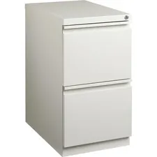 Lorell LLR 49525 — Lorell Mobile File Pedestal - 15 x 20 x 27.8 - Letter - Ball-bearing Suspension, Recessed Handle, Security Lock - Light Gray - Steel - Recycled