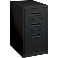 Lorell LLR 67745 — Lorell Box/Box/File Mobile Pedestal Files - 3-Drawer - 15 x 19 x 28 - 3 x Drawer(s) for Box, File - Letter - Ball-bearing Suspension - Black - Steel - Recycled