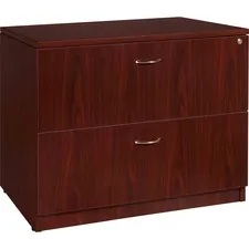 Lorell LLR 69399 — Lorell Essentials Lateral File - 2-Drawer - 35.5 x 22 x 29.5 x 1 - 2 x File Drawer(s) - Finish: Laminate, Mahogany