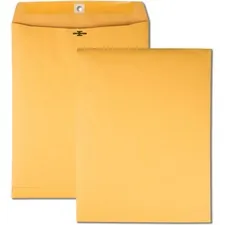 QUALITY PARK PRODUCTS QUA 37892 — Quality Park High Bulk 10x13 Kraft Clasp Envelopes - Clasp - 10 Width x 13 Length - Gummed - Kraft - 100 / Box - Clear