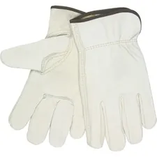 MCR SAFETY MCS 3211M — MCR Safety Leather Driver Gloves - Medium Size - Leather - Beige - 2 / Pair