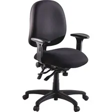 Lorell LLR 60538 — Lorell High Performance Task Chair - Black Seat - Black Back - Metal Frame - 5-star Base - 1 Each