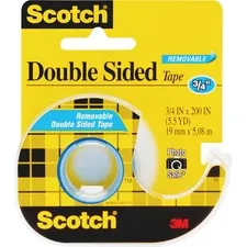 3M MMM 238 — Scotch Double-Sided Photo-Safe Tape - 16.67 ft Length x 0.75 Width - 1 Core - Dispenser Included - Handheld Dispenser - 1 / Roll - Clear