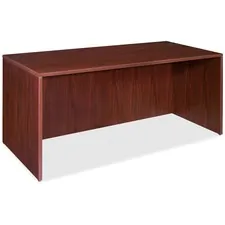 Lorell LLR 69373 — Lorell Essentials Rectangular Desk Shell - 59 x 29.5 x 29.5 x 1 - Finish: Laminate, Mahogany