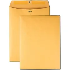 QUALITY PARK PRODUCTS QUA 37891 — Quality Park High Bulk 9x12 Kraft Clasp Envelopes - Clasp - 9 Width x 12 Length - Gummed - Kraft - 100 / Box - Brown Kraft