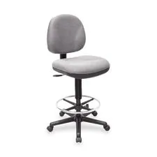 Lorell LLR 80009 — Lorell Pneumatic Adjustable Multi-task Stool - Gray Seat - Gray - 1 Each
