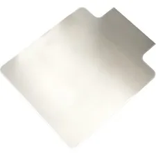 Lorell LLR 69165 — Lorell Medium Pile Wide Lip 60 Chairmat - Carpeted Floor - 60 Length x 46 Width x 0.17 Thickness - Lip Size 12 Length x 25 Width - Vinyl - Clear