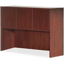 Lorell LLR 69912 — Lorell Essentials Hutch - 59 x 14.8 x 36 - Drawer(s)3 Door(s) - Finish: Laminate, Mahogany