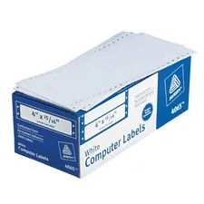 Avery Dennison AVE 04065 — Avery Continuous Addressing Label - 4 Width x 0.93 Length - 5000 / Box - White