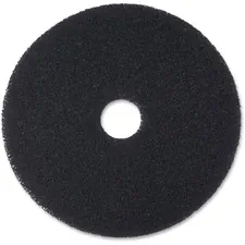 3M MMM 08381 — 3M Black Stripper Pad 7200 - 19 Diameter - 5/Carton x 19 Diameter - Fiber - Black